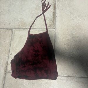 Women's Burgundy Halter Top